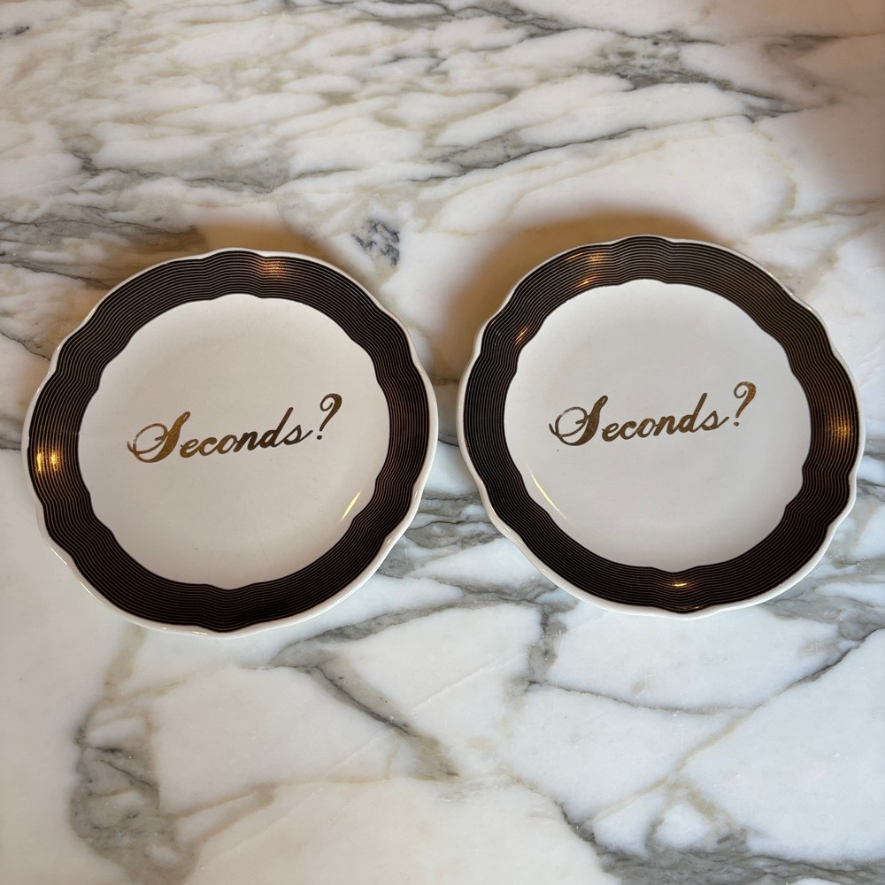 Fishs Eddy West Elm Seconds? Appetizer Plates Set of 2